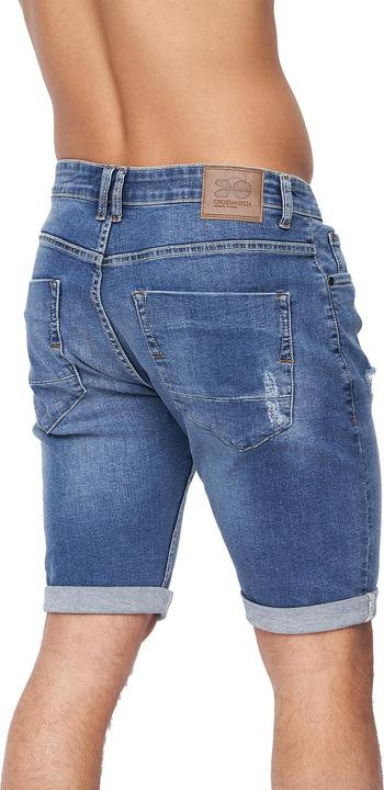Actual product image Crosshatch Mens Riptrey Abraised Denim Shorts (34)