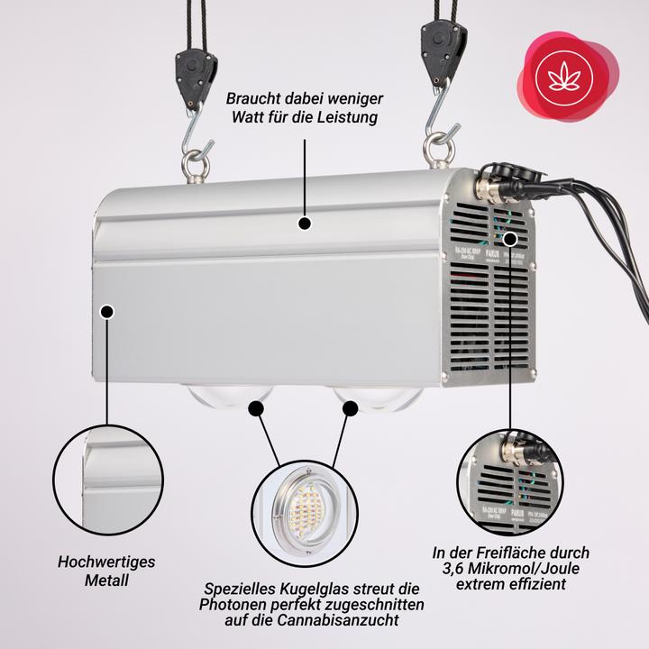 Produktbild Parus by Venso Venso EcoSolutions CANNA BULB 240, LED Pflanzenlampe, 240 Watt Grow Lampe Cannabis mit Vollspektrum (LED, 245 V)