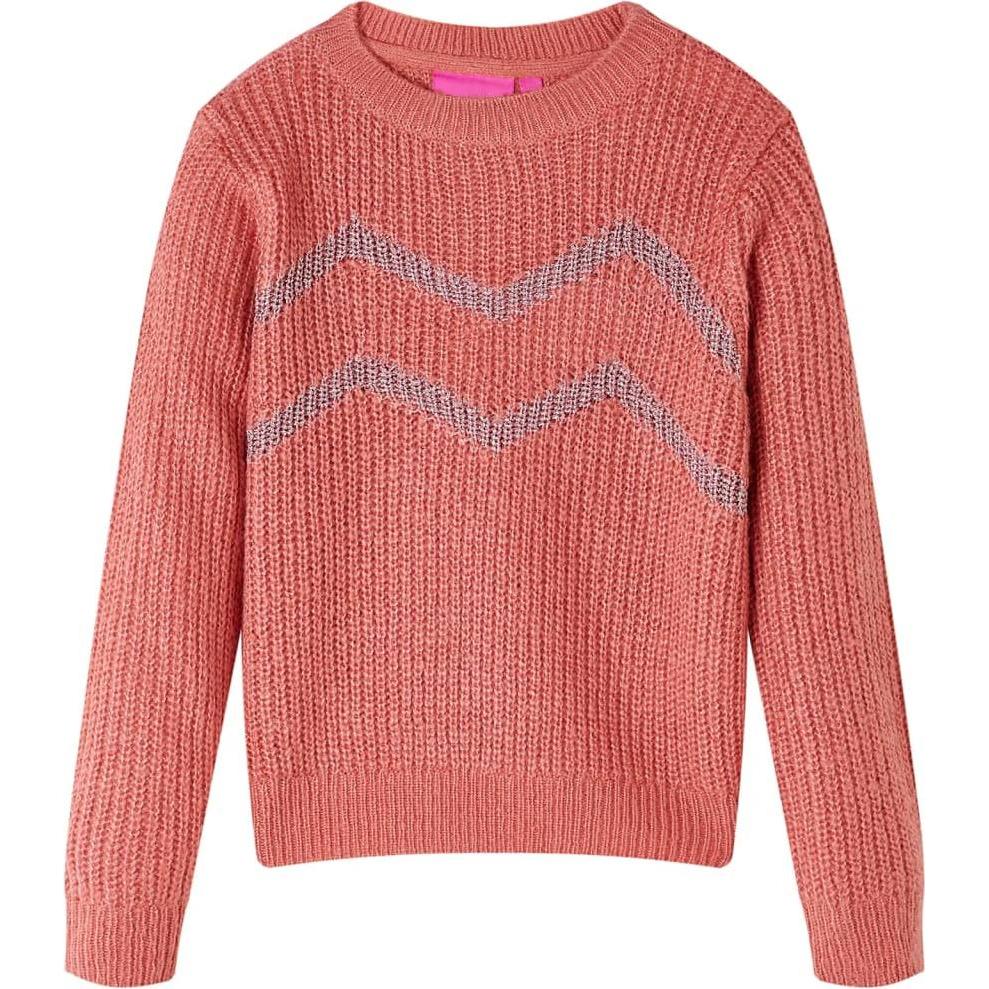 VidaXL, Jungen, Pullover, Kinderpullover Gestrickt Mittelrosa 116,Material: 67, Rosa, (116)