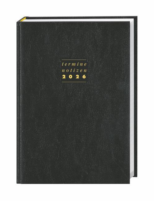 Produktbild Terminer A6, Leder schwarz 2026 (A6)