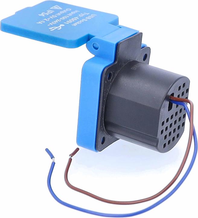 Image du produit As - Schwabe AS Schwabe 45091 Prise de charge USB avec USB-C®, avec sortie de charge USB Bleu