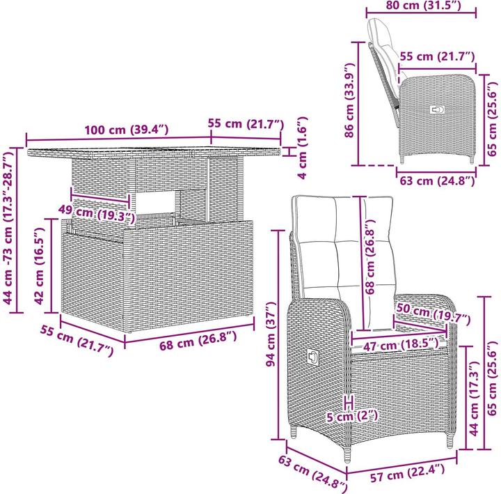 Produktbild vidaXL Gartenset