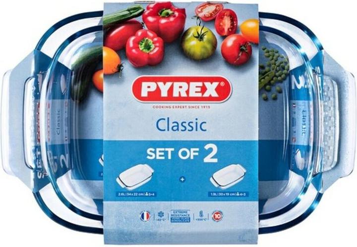 Produktbild Pyrex Auflaufformset für den Backofen Classic Durchsichtig Borosilikatglas (2 pcs)