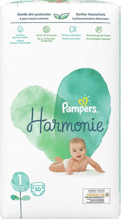 Image du produit Pampers Harmonie (Taille 1, Pack, 50 pcs)