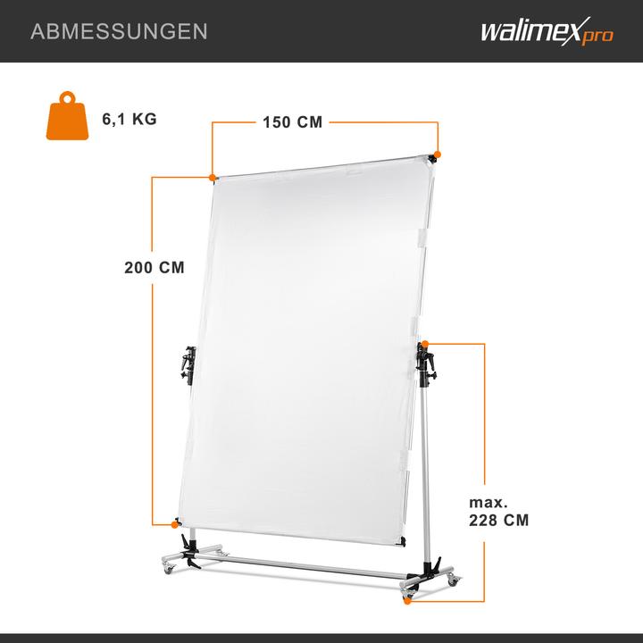 Immagine prodotto Walimex Per pannello riflettente arrotolabile 150 x 200cm (Specchio, 150 cm)