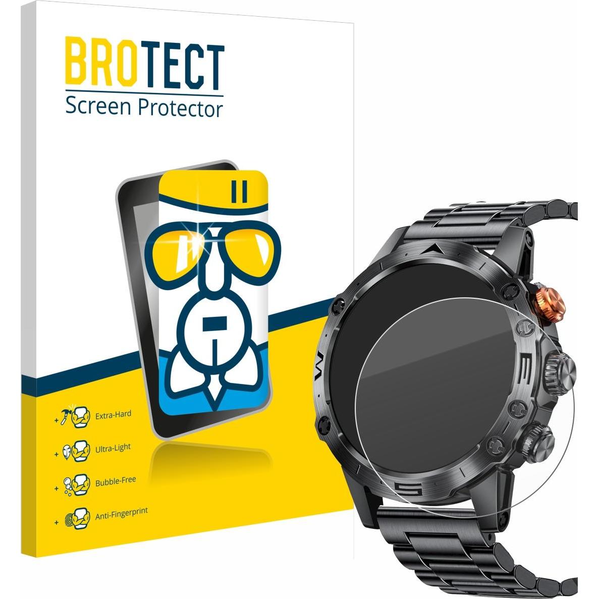BROTECT Schutzglas Schutzfolie Displayschutz Display Schutz Glas Folie klar, Smartwatch Schutzfolie, Transparent