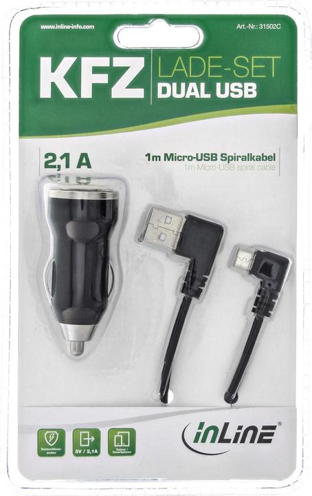 Produktbild InLine USB DUAL+ KFZ-Ladeset