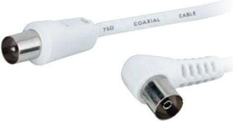 Produktbild Goobay Antennen Winkel Anschlusskabel, Weiss, 5 m (Antennenkabel)