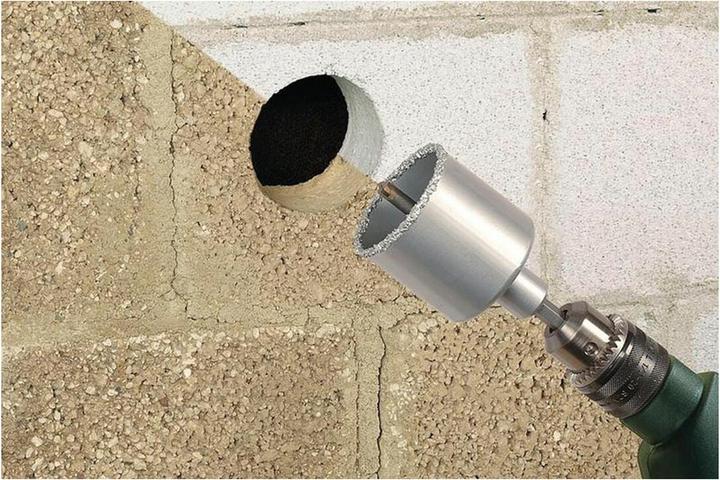 Produktbild wolfcraft 1 Bohrkrone HM m. Schaft u. Bohrer ø53mm