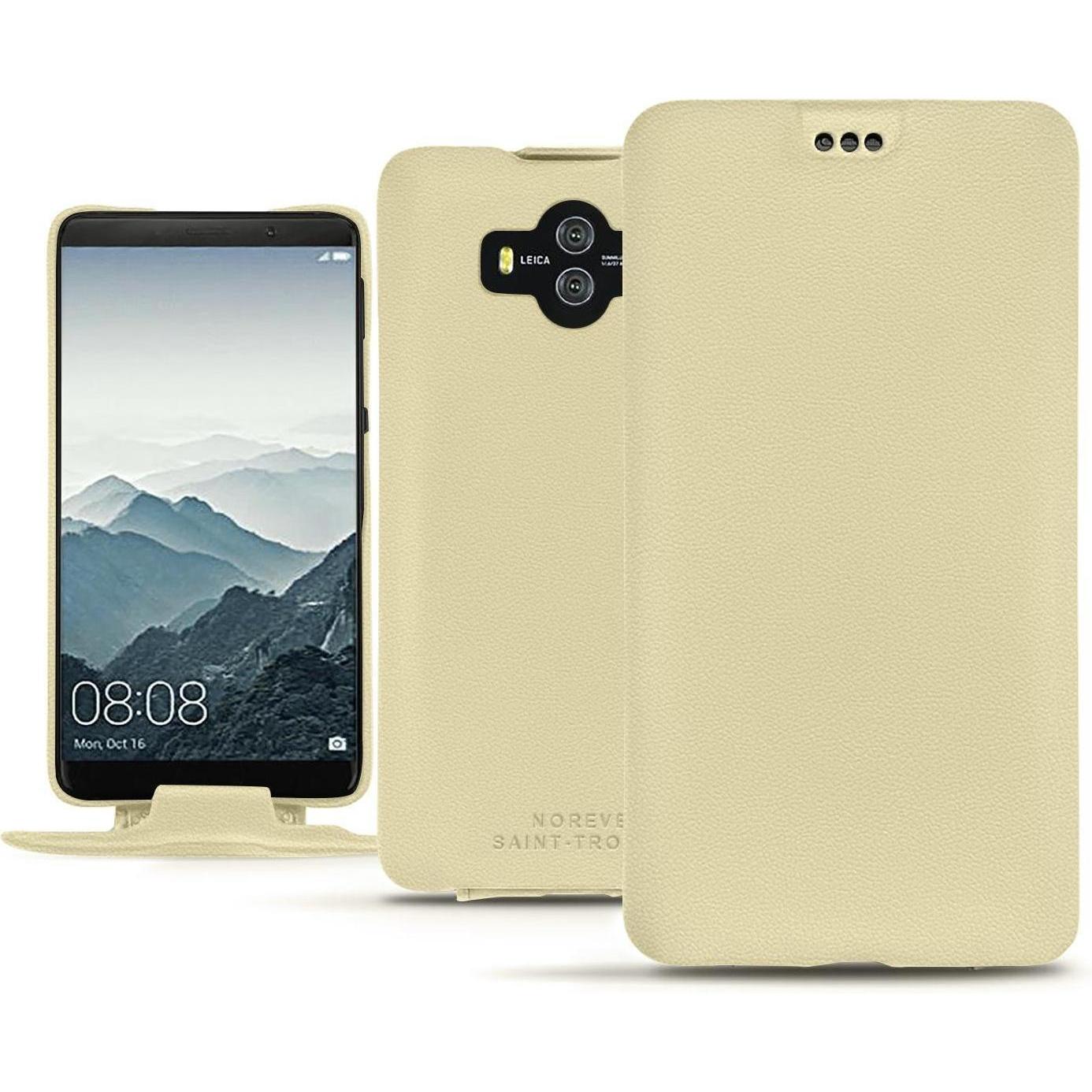 Noreve Lederschutzhülle vertikal (Huawei Mate 10), Smartphone Hülle, Beige