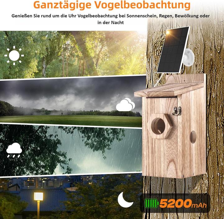 Immagine prodotto BrooBirder Casetta per uccelli con telecamera e funzionamento a energia solare