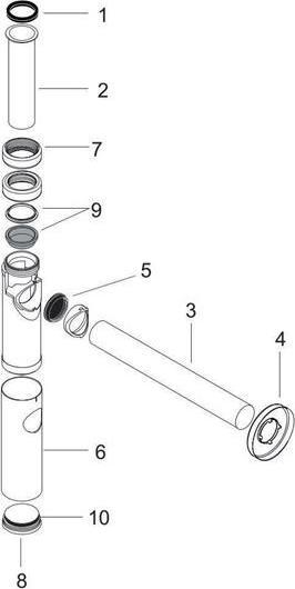 Produktbild hansgrohe Designsiphon Flowstar S (Flaschensiphon, 1 1/4")