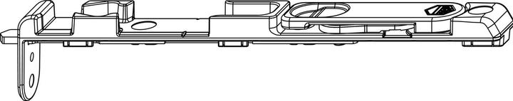 Maco Verrou inférieur, Euronut, L=170 mm, argent (52504)