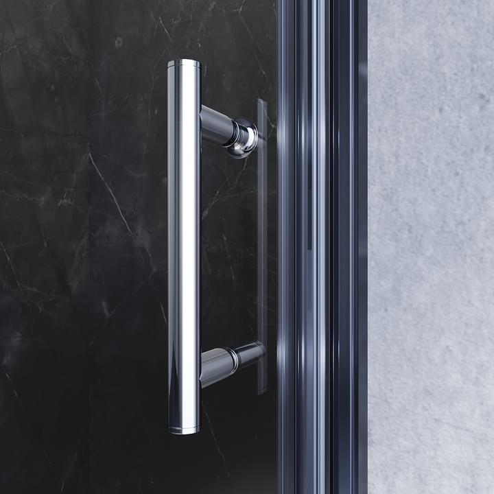 Image du produit SONNI Duschtr H?ngetr Duschwand Drehtr ohne Rahmen, NANO Glas 86x185 cm (86 cm, 86 cm, 185 cm)