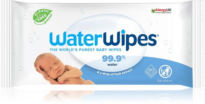 WaterWipes Bio 60 Wipes Gentle And Safe For Baby's Skin