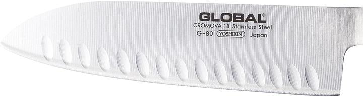 Actual product image Global G-80 Santoku knife with scallops (18 cm)