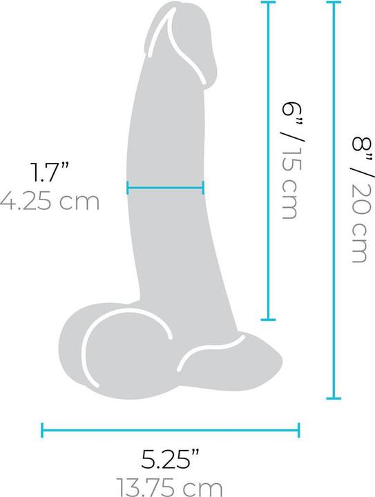 Actual product image Earthly Body Slipskin Realistic Silicone Dildo 8 Inch Curved Brown