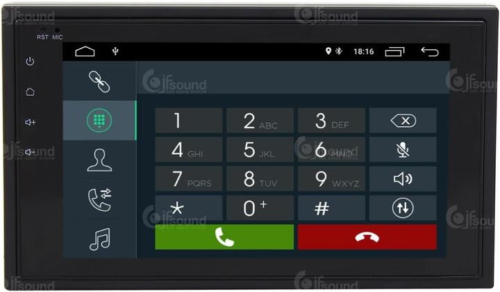 Produktbild JFSound Slim 2-DIN Autoradio mit Android, GPS, Bluetooth, WiFi, USB, DAB+, Carplay und Android Auto