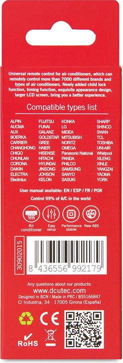 Actual product image DCU Tecnologic 30902015 (Universal remote control, Radio Frequency (RF))