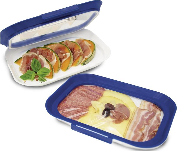 Immagine prodotto Livington Flex & Fresh Piatto fresco 2 pezzi, Blu/Bianco (3.17 l)
