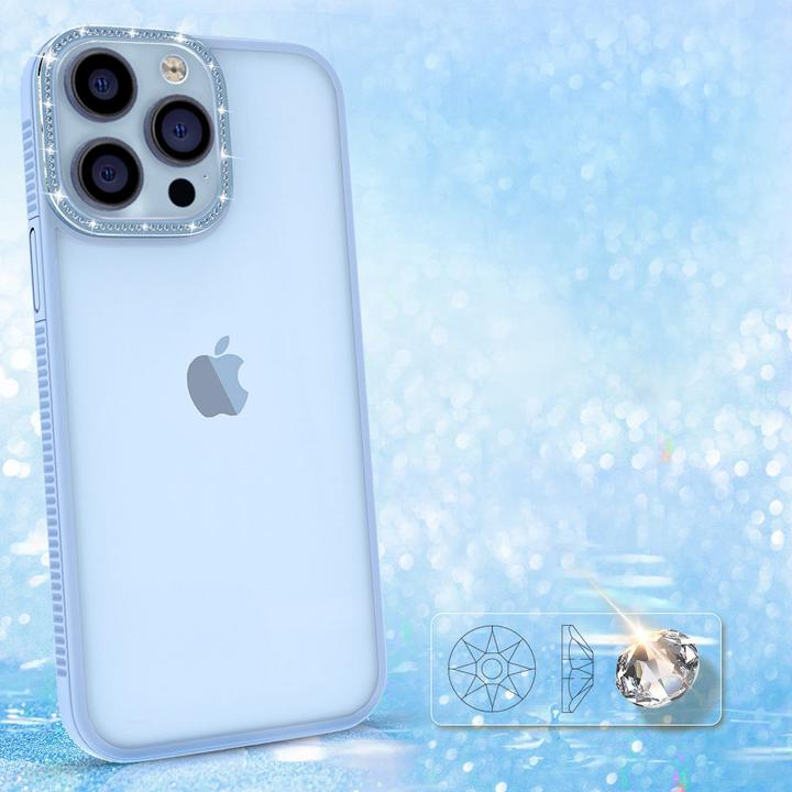 Productafbeelding Kingxbar Sparkle Series hoesje iPhone 13 Pro met kristallen achterkant blauw (Apple iPhone 13 Pro)