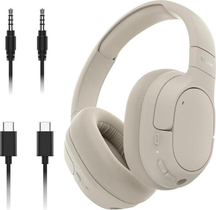 Actual product image Belkin SoundForm Isolate (ANC, 40 h, Cable, Wireless)
