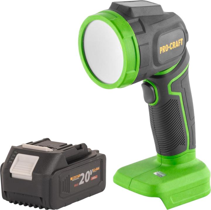 Actual product image Procraft LL18bb Akku LED Strahler 20 V 300 lm + 1x Akku 4,0 Ah - ohne Ladegerät (300 lm)