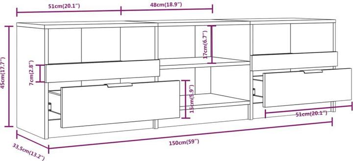 Actual product image vidaXL Zoya (150 x 33.5 x 45 cm)