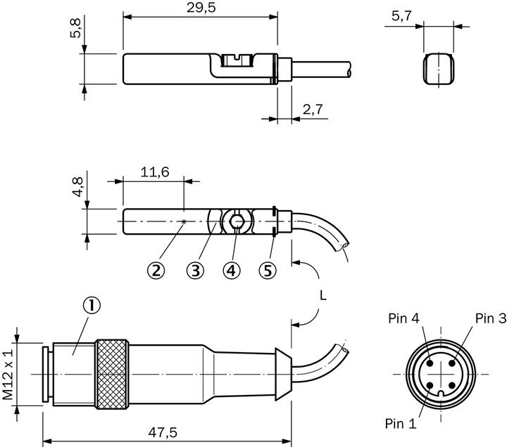 Actual product image Sick MZT7-03VPS-KQ0 Sensors for T-slot cylinders (Sensor)