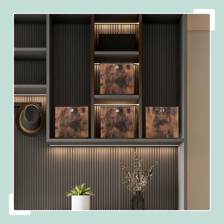 Image du produit Relaxdays 6x bacs-de-rangement (30 x 30 x 30 x 30 cm, 27 l)