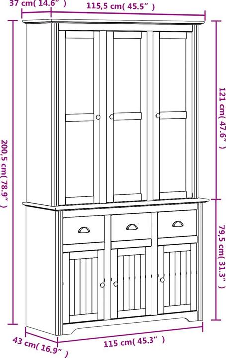 Produktbild vidaXL Amery (43 x 43 x 200.50 cm)