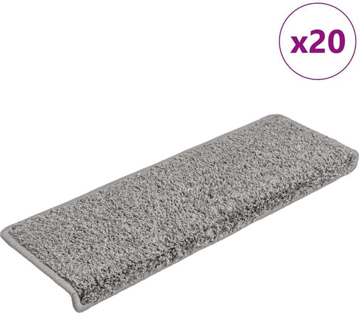 vidaXL Step mats 20 pieces 65x21x4 cm Grey (65 x 21 x 4 cm)