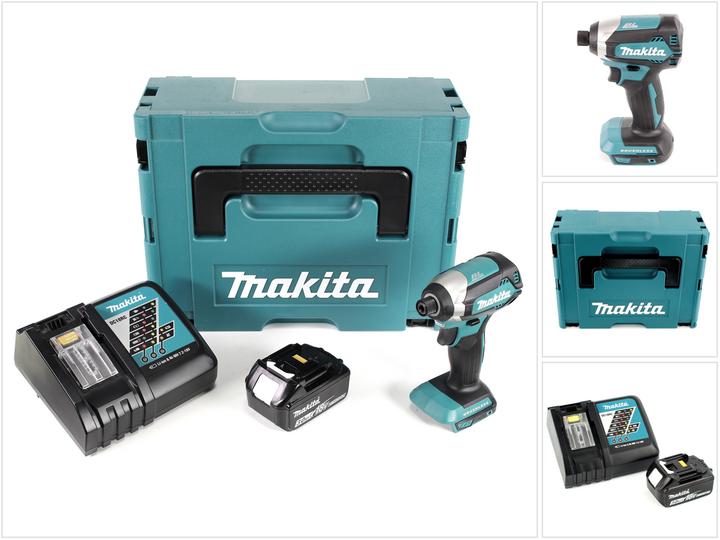 Produktbild Makita DTD 153 RF1J 18 V Akku Brushless Schlagschrauber im Makpac + 1x 3,0 Ah Li-Ion Akku + 1x Ladeg