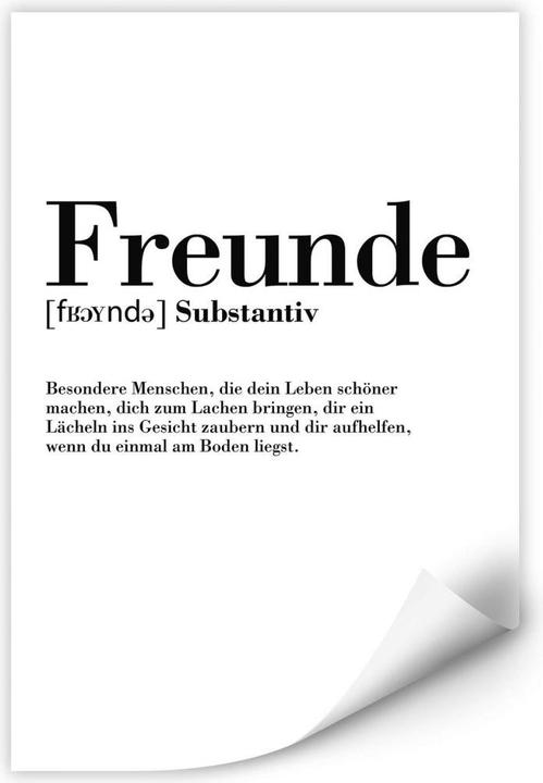 Produktbild Trenddeko Grammatik Freunde (40 x 60 cm)