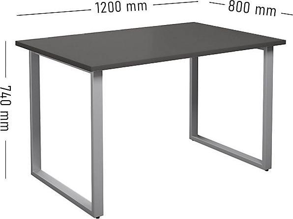 Image du produit kaiserkraft Table polyvalente DUO-O (120 x 80 x 74 cm)