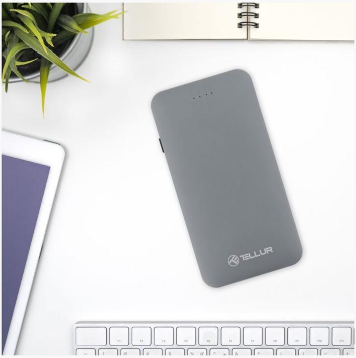 Actual product image Tellur Power Bank QC 3.0 Fast Charge, 5000mAh, 3in1 grey (5000 mAh, 18 W)