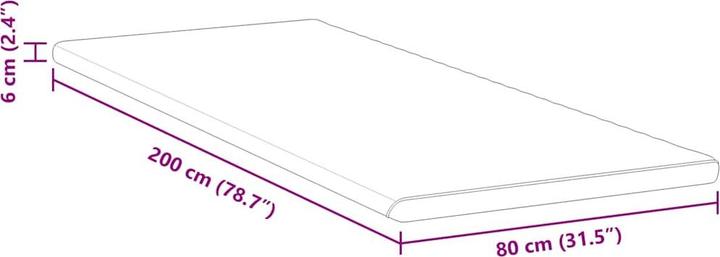 Produktbild vidaXL Matratzenauflage (80 x 200 cm)