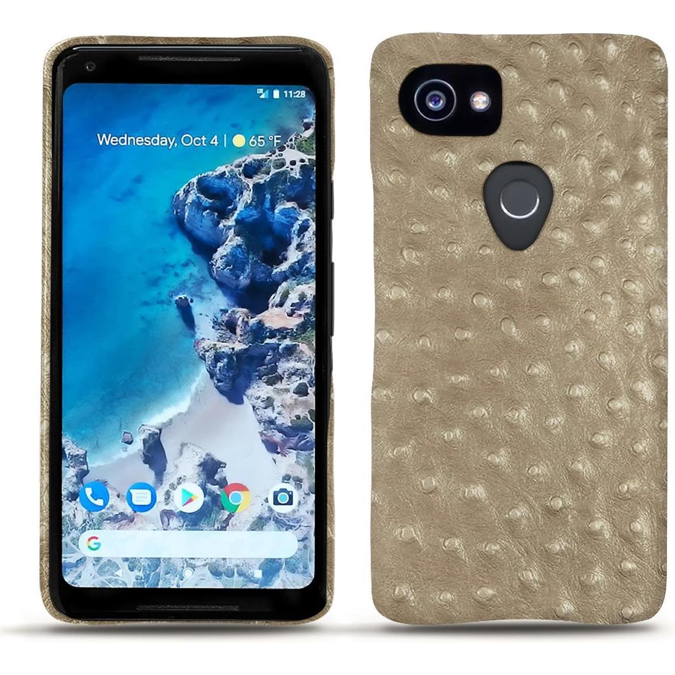 Noreve Lederschutzhülle (Google Pixel 2 XL), Smartphone Hülle, Beige