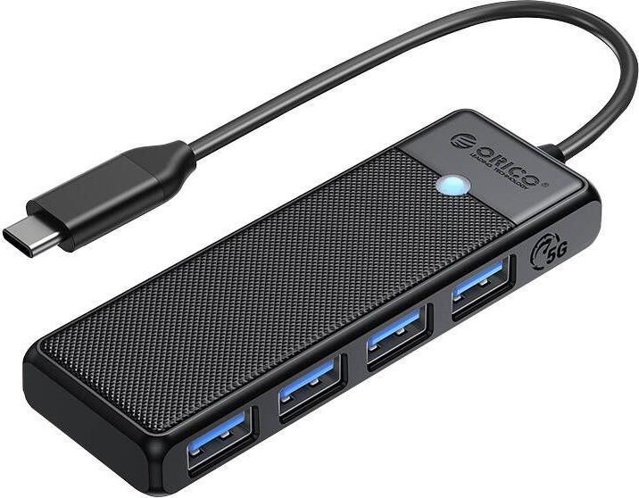 Actual product image Orico Hub 4in1 USB A3.0x4 (black) (USB-C, 4 Ports)