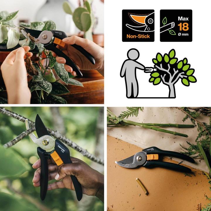 Actual product image Fiskars Solid bypass garden shears P121