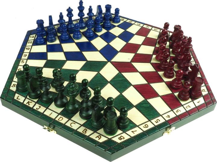 Produktbild Holzecke Schachbrett für 3 Spieler gross