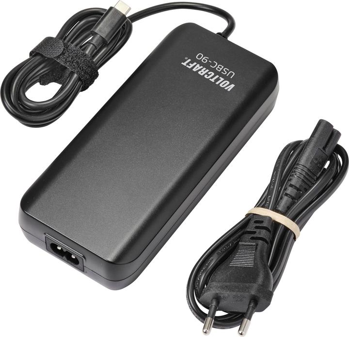 Actual product image Voltcraft Dual USB charger USBC-90 with USB-C Power Delivery and USB A output (90 W)