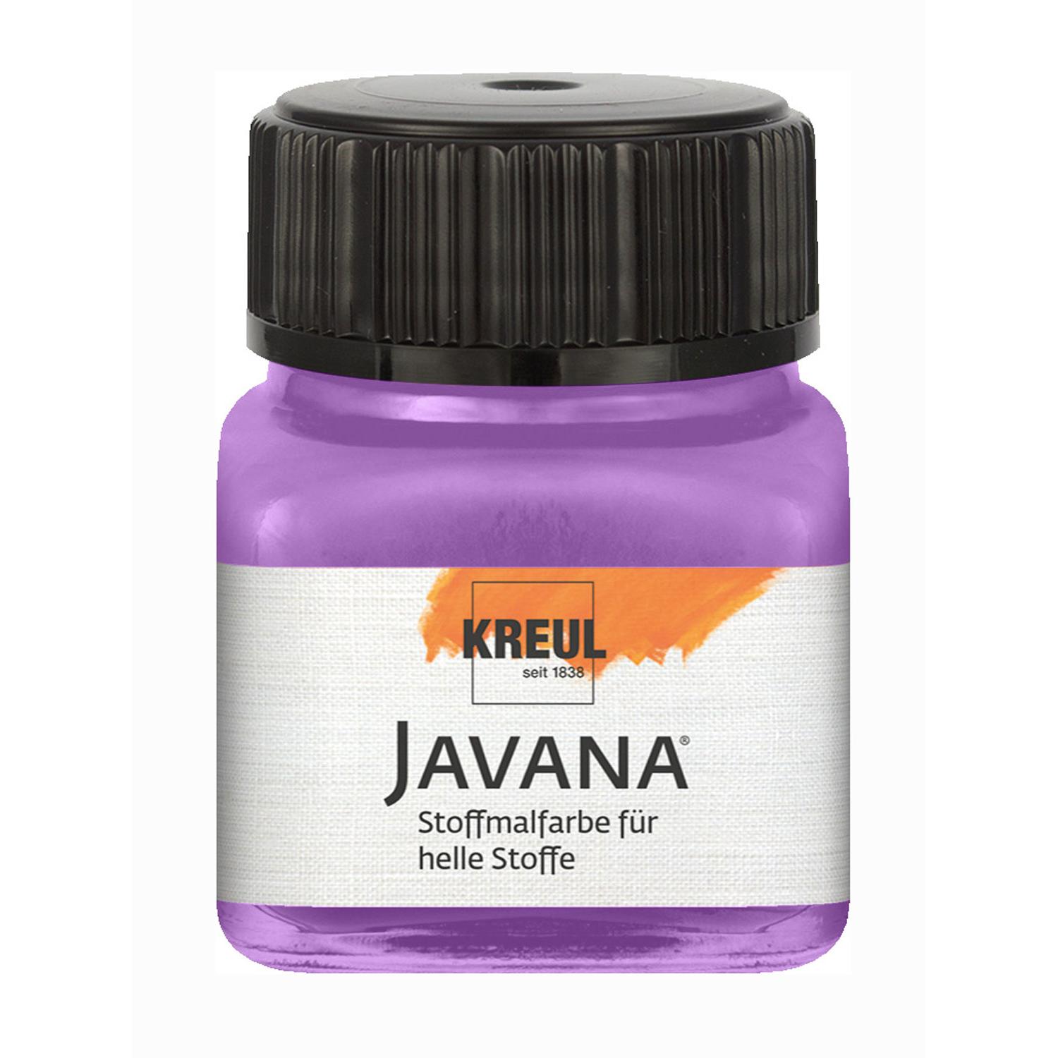 Kreul, Künstlerfarbe + Bastelfarbe, Javana Stoffmalfarbe für helle Stoffe, 20 ml (Flieder, 20 ml)