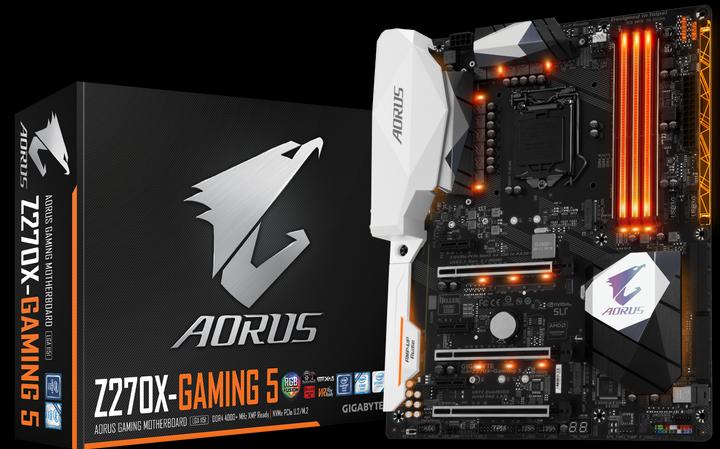 Produktbild Gigabyte AORUS Z270X-Gaming 5 (LGA 1151, Intel Z270, ATX)