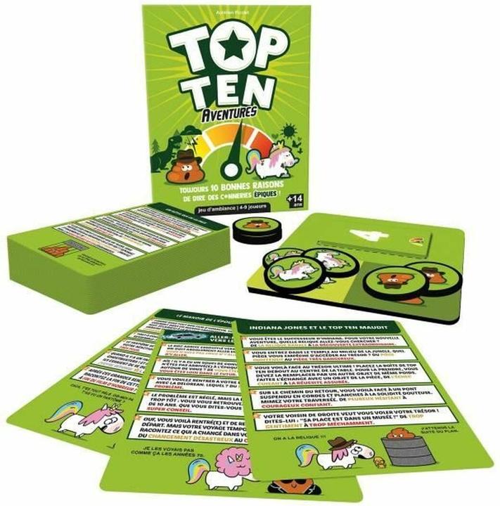 Actual product image Cocktail games Top Ten Aventures (Fr) (Deck of cards, French)