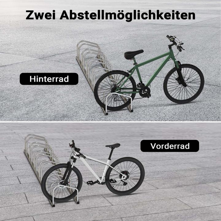 Actual product image Toboli Bicycle Stand for 6 Bikes Multiple Rack Made of Galvanised Steel for Indoor and Outdoor