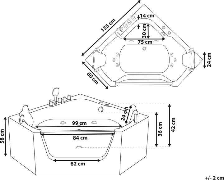 Image du produit Beliani Cantalla (160 l, 135 cm, 135 cm)