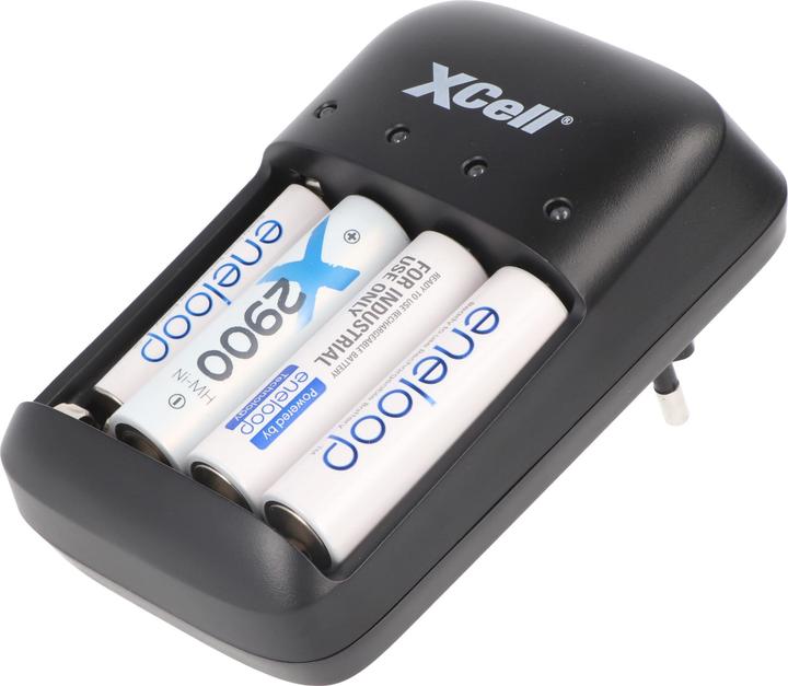 Productafbeelding XCell BC-X500 Ronde cel lader NiMH 9 V blok, Micro (AAA), Mignon (AA) (1 Pcs., 9V Block, AA, AAA, Lader zonder batterij)