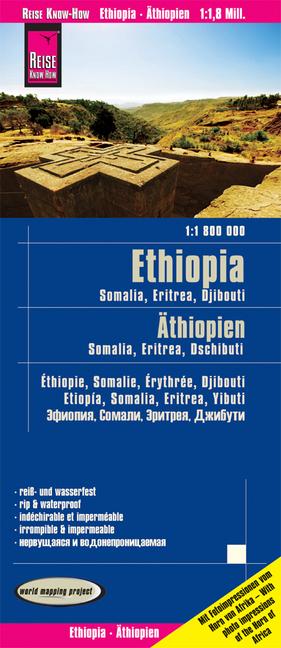 Produktbild Landkarte Äthiopien, Somalia, Eritrea, Dschibuti (1:1.800.000) 1800000