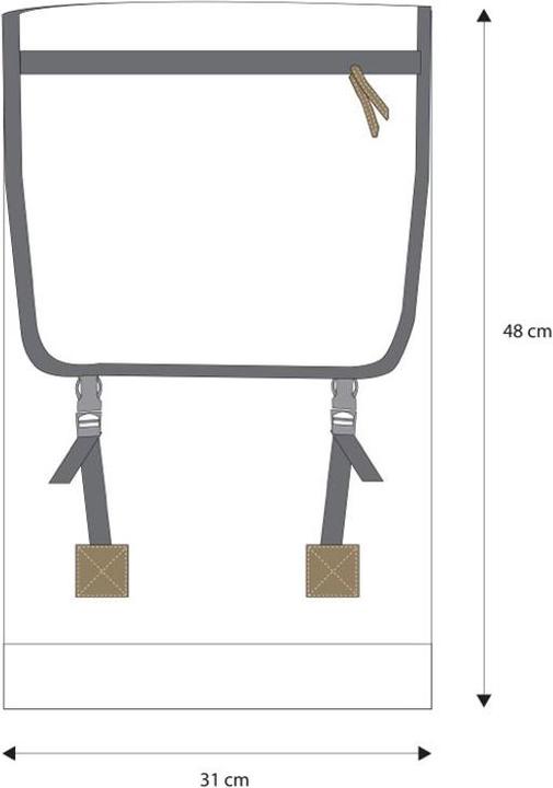 Actual product image 360Grad Landgang Rucksack Segeltuch weiss mit Zahl grau (20 l)